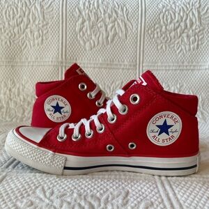 ❤️Converse❤️Chuck Taylor All Star Madison Mid-Top Sneakers Red White Valentines